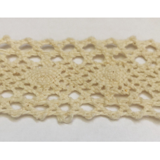 Мереживо бавовняне, ширина 4 см Бежеве