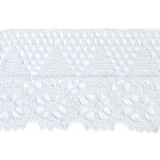 Мереживо бавовняне, ширина 6,5 см біле