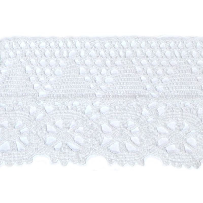 Мереживо бавовняне, ширина 6,5 см біле