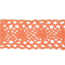 Мереживо бавовняне, ширина 4 см теракотове