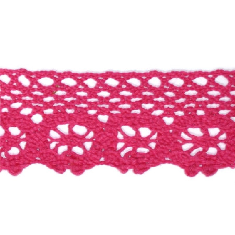 Мереживо бавовняне, ширина 4 см Рожеве Мереживо бавовняне, ширина 4 см Рожеве