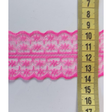 Мереживо еластичне, капронове 4 см рожеве