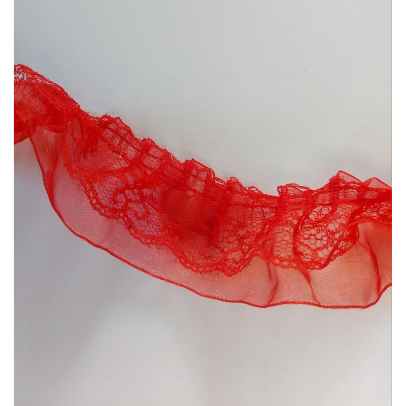 Мереживо еластичне, капронове 4 см рожеве