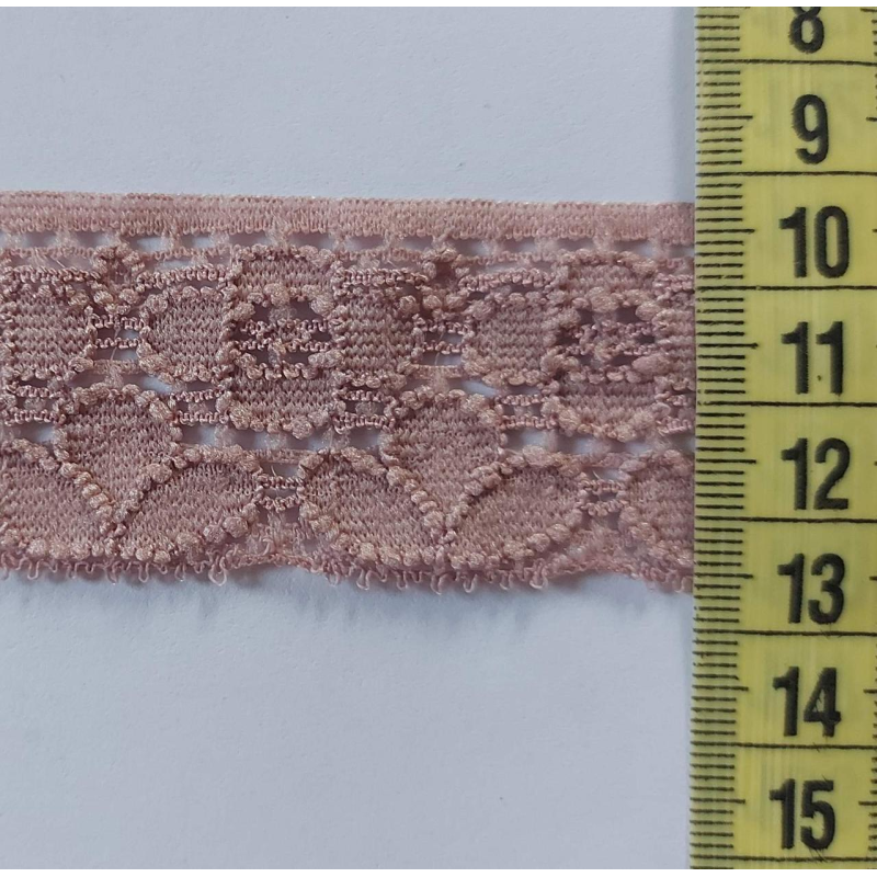 Мереживо еластичне, ширина 3 см бежеве Мереживо еластичне, ширина 3 см бежеве