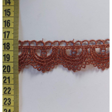 Мереживо, ширина 2,5 см коричневе