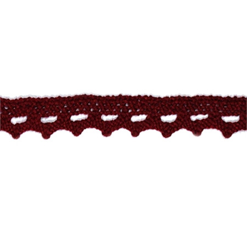Мереживо, ширина 1 см бордове Мереживо, ширина 1 см бордове