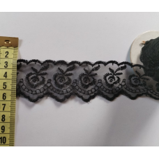 Мереживо капронове 4 см чорне