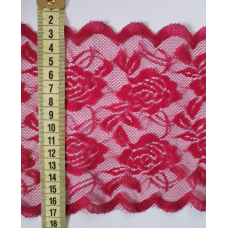 Мереживо еластичне, ширина 15 см червоний