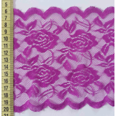 Мереживо еластичне, ширина 15 см Лавандове