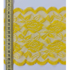 Мереживо еластичне, ширина 15 см жовте