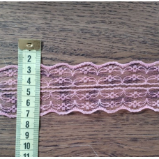 Мереживо капронове 4 см рожеве