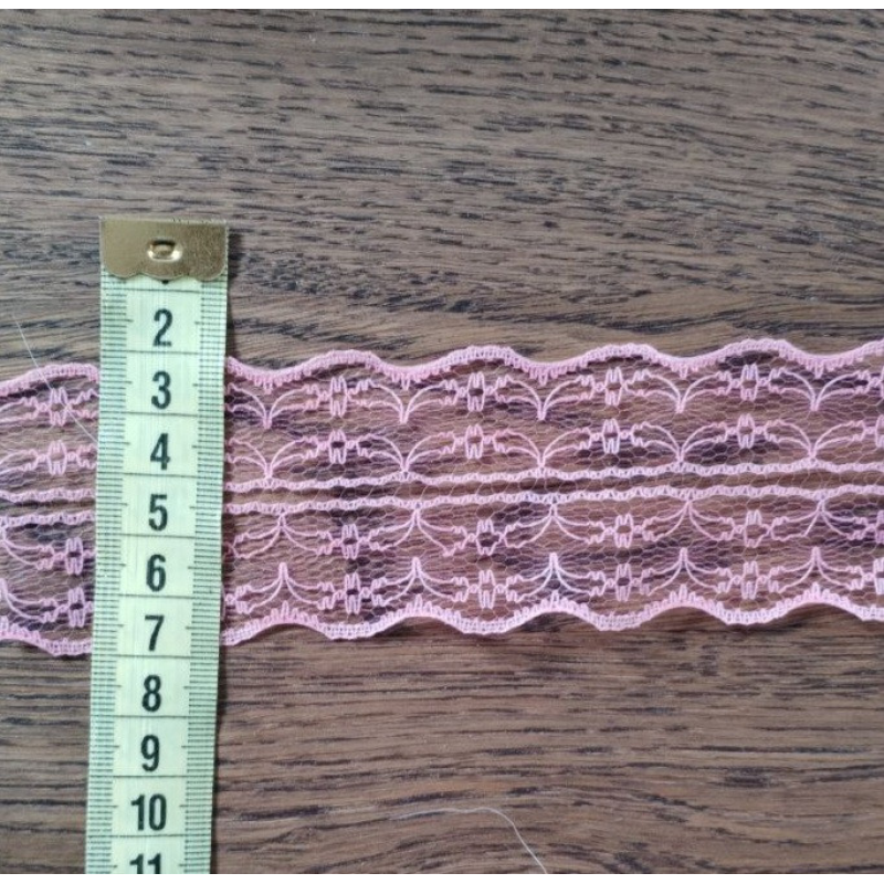 Мереживо капронове 4 см рожеве
