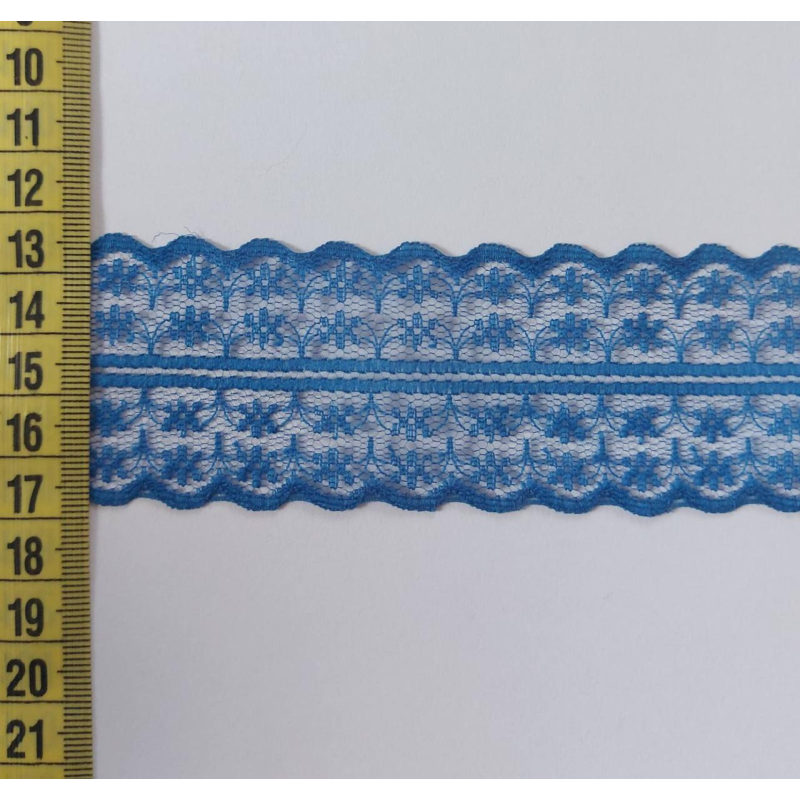 Мереживо капронове 4 см синє Мереживо капронове 4 см синє
