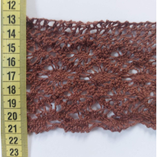 Мереживо, ширина 10 см Коричневе