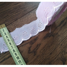 Мереживо прошва бавовняне рожеве 4 см