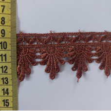Мереживо в“язане, ширина 4 см коричневе