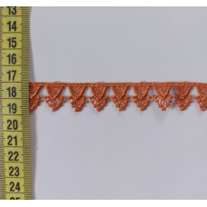 Мереживо в“язане, ширина 1,8 см теракотове