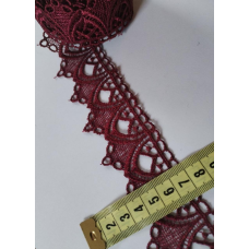 Мереживо в“язане, ширина 4 см бордове