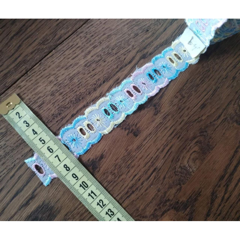 Круживо бавовняне різнобарвне 2,5 см