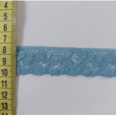 Мереживо еластичне, ширина 2,5 см блакитне