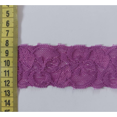 Мереживо еластичне, ширина 4,5 см бузковий