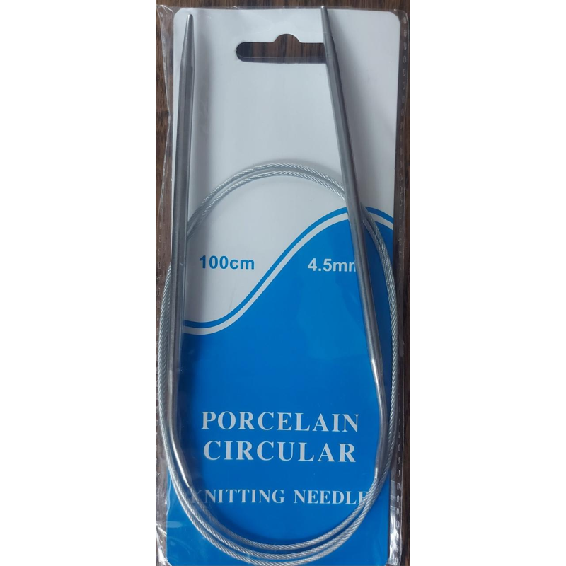 Спицы для вязания на тросике №4,5 стальные 100см Спицы для вязания на тросике №4,5 стальные 100см