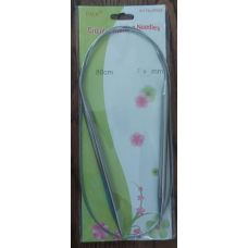 Спицы для вязания на тросике №7 стальные 80см