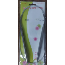 Спиці для в“язання на тросику No6,5 сталеві 80 см