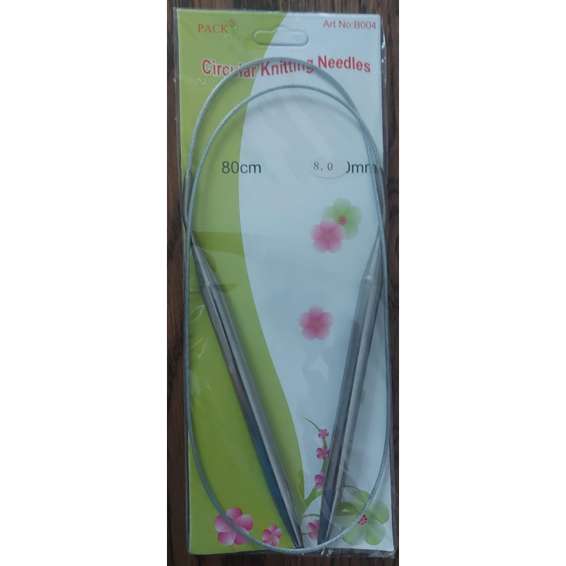 Спиці для в“язання на тросику No8 сталеві 80 см Спиці для в“язання на тросику No8 сталеві 80 см