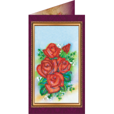 Набір для вишивання бісером листівка “Поздровляю“