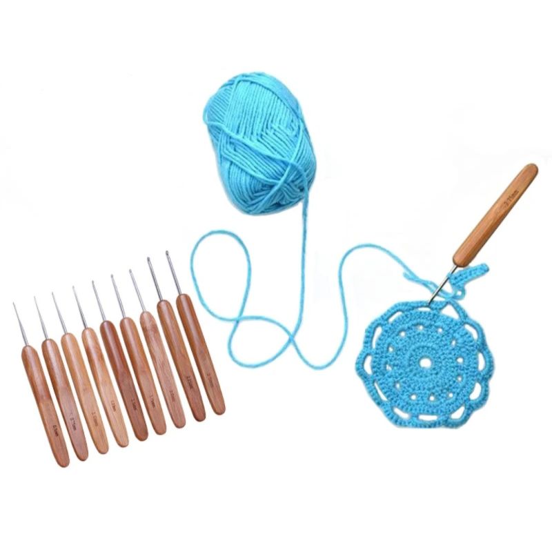 Набір гачків для в“язання з дерев“яною ручкою