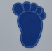Аплікація для одягу. Відбиток ніжки, синій. 2шт