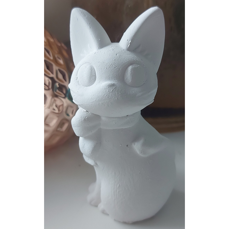 Гіпсова фігурка для розмальовування. Котик із бантиком. Гіпсова фігурка для розмальовування. Котик із бантиком.