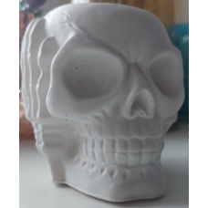 Підсвічник гіпсовий, череп “ нічого не чує“