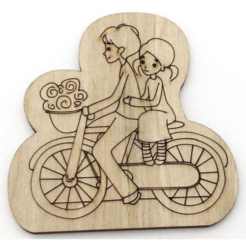 Розмальовка на фанері, Магніт на холодильник Малюк.