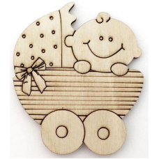 Розмальовка на фанері, Магніт на холодильник Малюк 2.