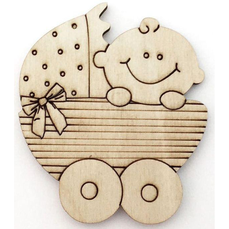 Розмальовка на фанері, Магніт на холодильник Малюк 2.