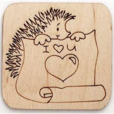 Розмальовка на фанері, Магніт на холодильник Марка 8.