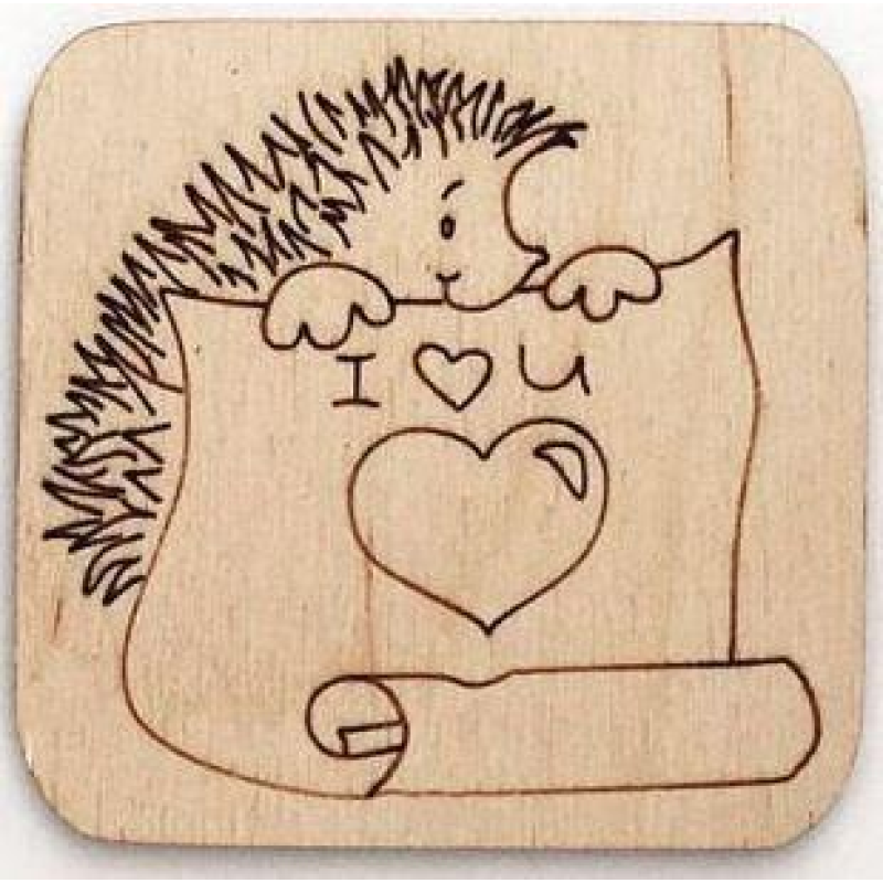 Розмальовка на фанері, Магніт на холодильник Марка 8.