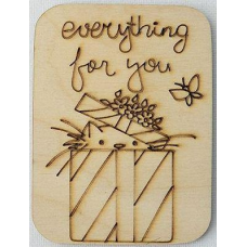 Розмальовка на фанері, Магніт на холодильник LOVE #5.