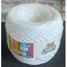 Пряжа бавовняна Ярослав 350 м. Колір: Білий