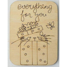 Розмальовка на фанері, Магніт на холодильник LOVE #6