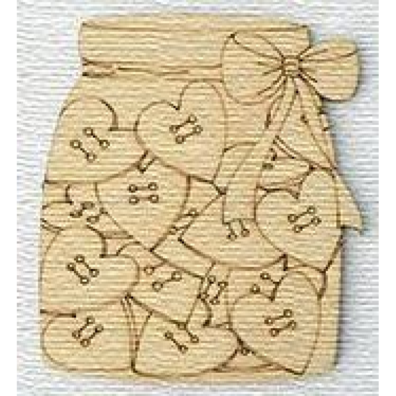 Розмальовка на фанері, Магніт на холодильник Баночка.