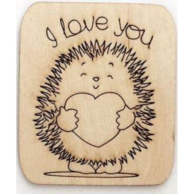 Розмальовка на фанері, Магніт на холодильник LOVE #23