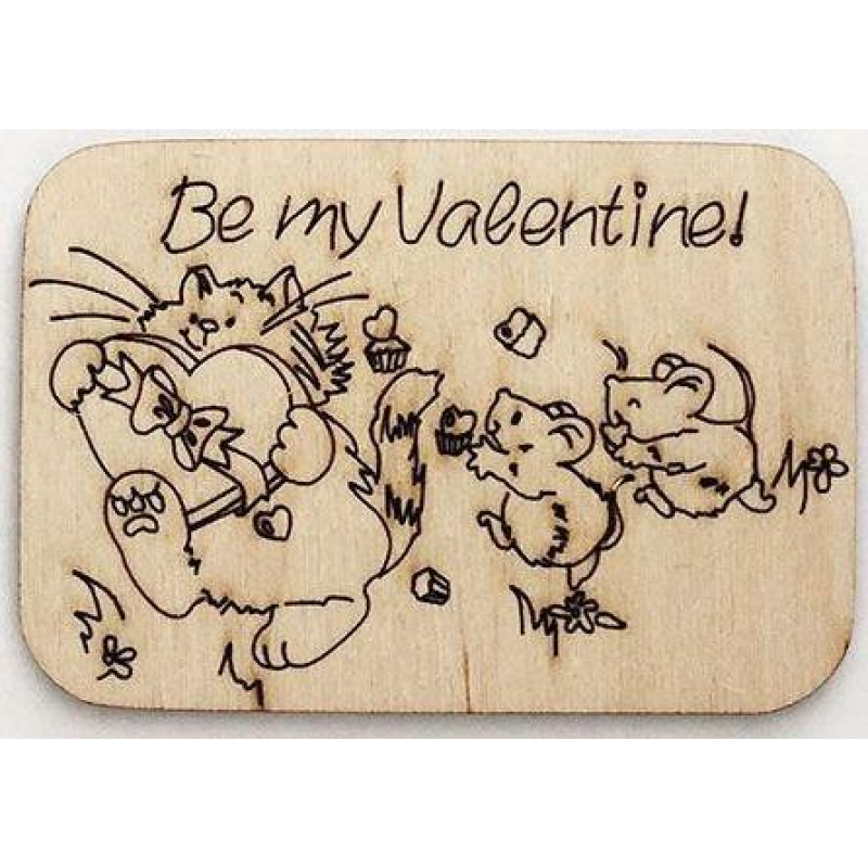 Розмальовка на фанері, Магніт на холодильник. LOVE #18