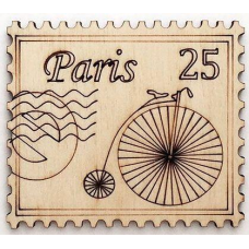 Розмальовка на фанері, Магніт на холодильник Марка Париж.