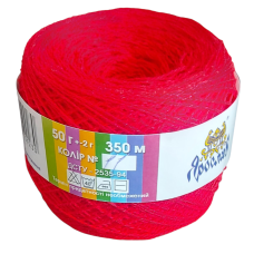 Пряжа бавовняна Ярослав 350 м. Колір: червоний