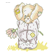 Схема для вишивання бісером на водорозчинному флізеліні для вишивання. Дельфін