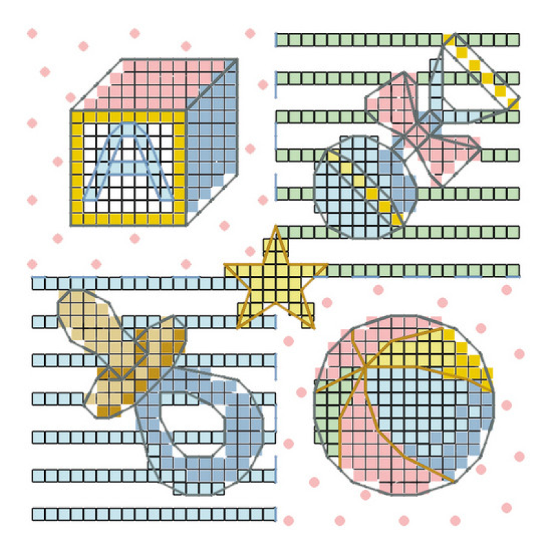 Схема для вишивання бісером на водорозчинному флізеліні для вишивання. Брязкальце Схема для вишивання бісером на водорозчинному флізеліні для вишивання. Брязкальце
