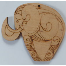 Розмальовка на фанері, Кулон. Слон.
